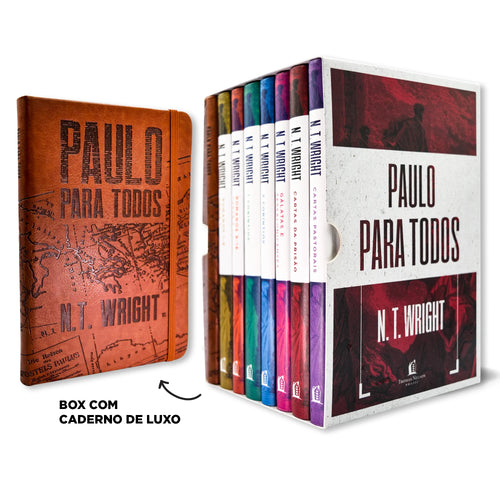 Box 7 Livros | Paulo Para Todos + Bloco de Anotações Tipo Moleskine Capa dura
